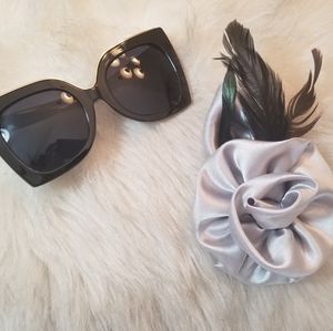 - Square Oversized Sunglasses Women Black